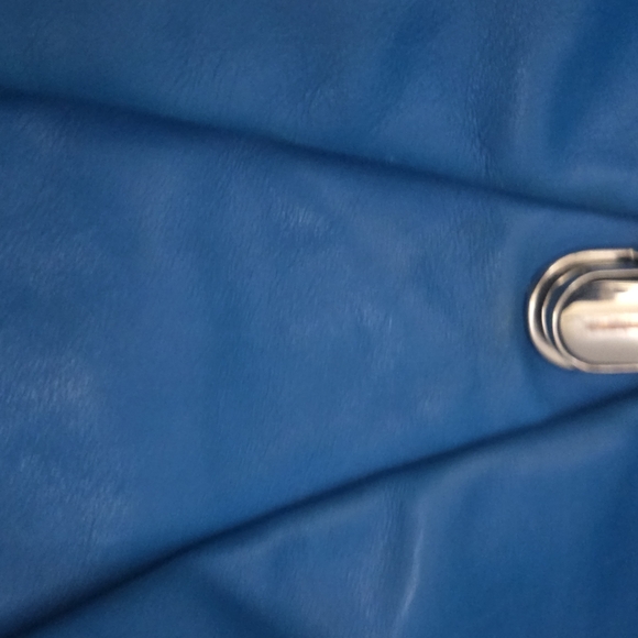 Marc By Marc Jacobs Vibrant Blue Backpack Distressed Hot Turqoiuse - Picture 4 of 7